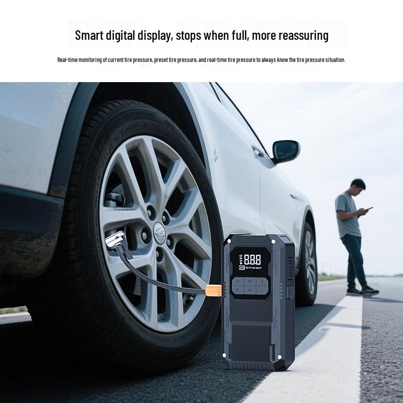 Portable Wireless Car Inflator & Smart Jump Starter