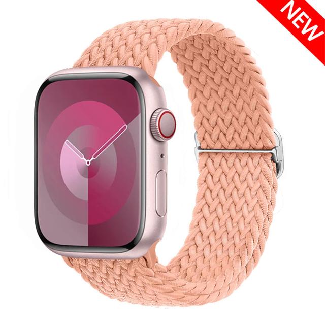 Braided Solo Loop Strap For Apple watch band 44mm 40mm 49mm 45mm 41mm Elastic Nylon bracelet iWatch series 8 3 se 6 7 Ultra 2 9