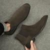 Martin Boots Men's High-top Winter Velvet 2025 New Men's Chelsea Boots British Tide Heightening Medium-top Men's Boots