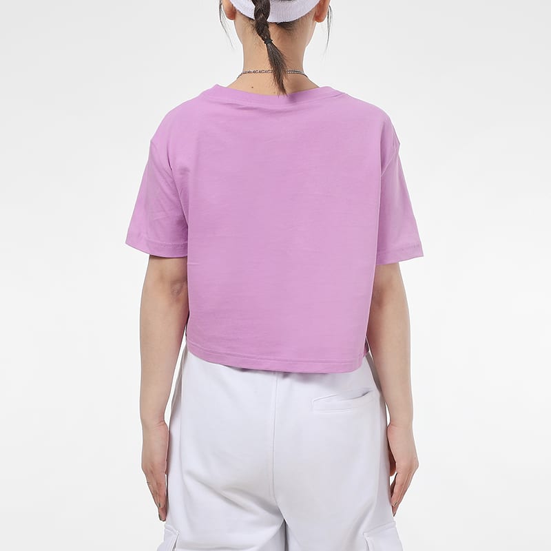 Nike Sportswear Essentials Crop Tops Women's Violet Crew Neck Moderate BV6176-591
