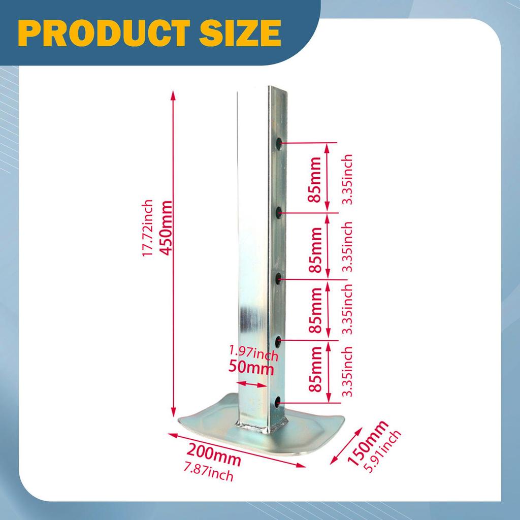 Jack Drop Leg, Easy Installation, Supplies Trailer Camper Jack Foot Pad, Auxiliary Support, 7000lbs Capacity Drop Leg Foot Stand