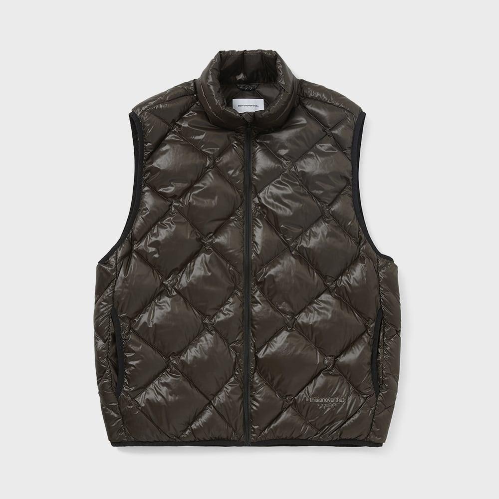 ThIs Is Never That Pertex Light Down Vest Brown Black S