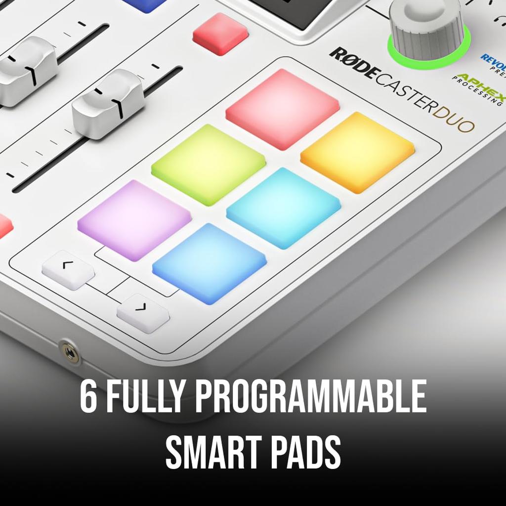 RODE Microphones Roadcaster Duo Audio Mixer, White (RCDUOW)