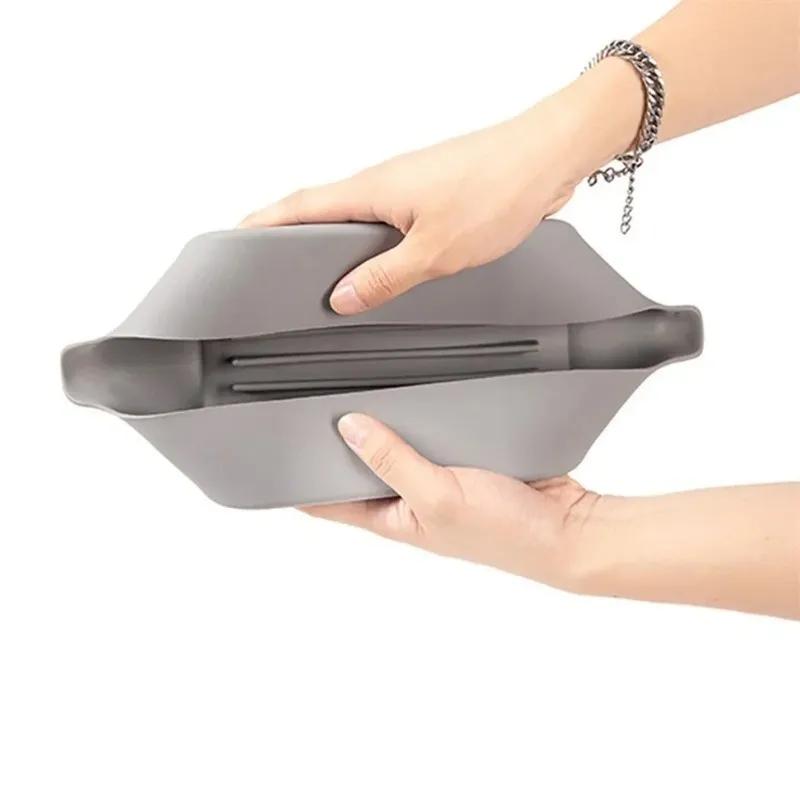 Air Fryers Silicone Grill Pan High Temperature Multifunctional Microwave Oven Heating Baking Tray Home Kitchen Accessories Tool