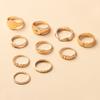 Finger Rings for Women Personality Band Stack Ring Geometric Stripe Chunky Ring for Women Ladies