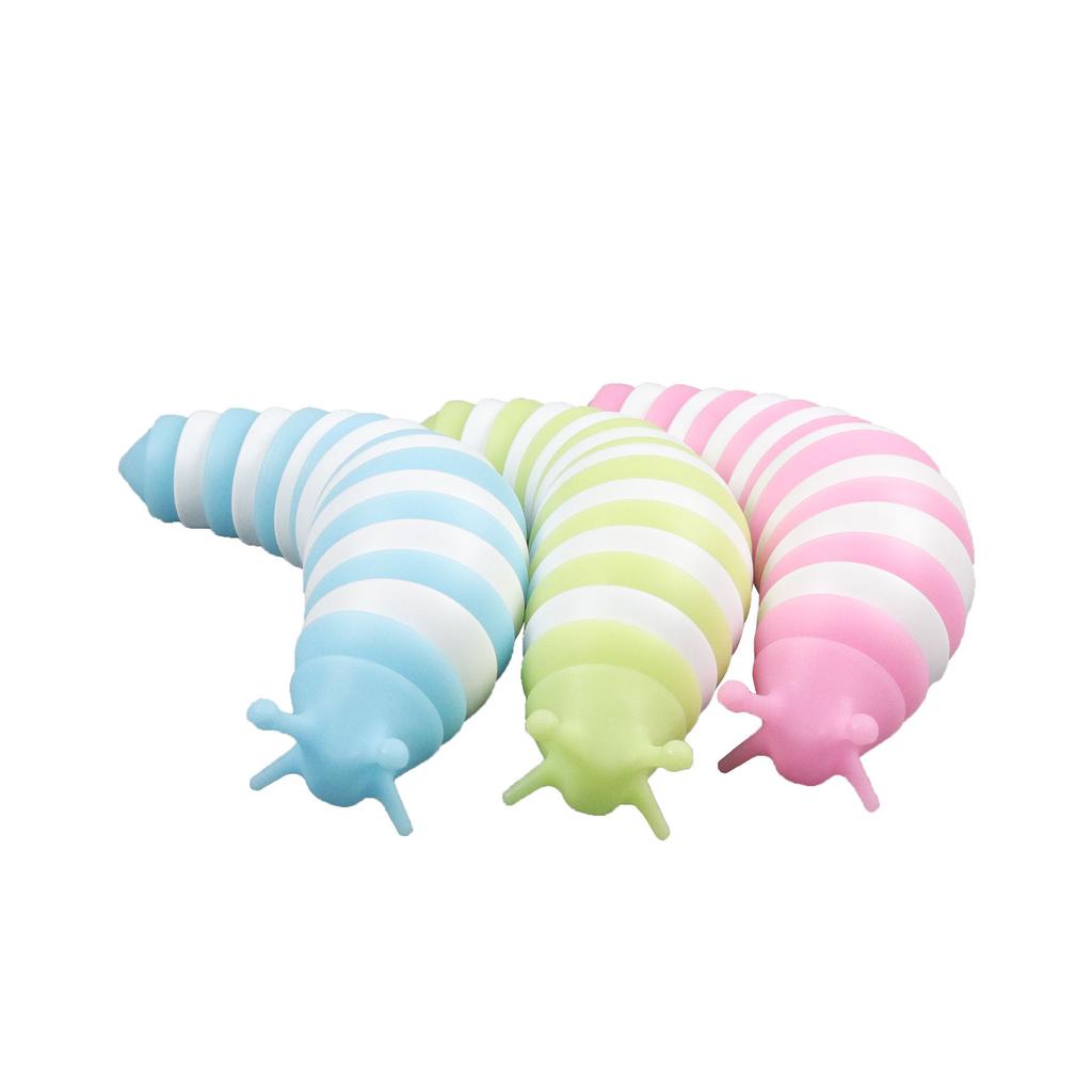 3D Slug Fidget Toy Colorful Slug Snail Creative Twist Anti Stress Toy All Ages Relief Anti-Anxiety Sensory Toys for Children