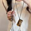 New Leopard Print Comb Pendant Necklace Rope Chain Black Rope Women Necklace Jewelry Accessory Sweater Chain Girl Party Gifts