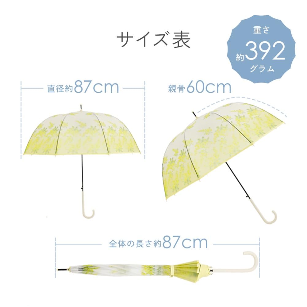 Ogawa (Ogawa) Long Vinyl Umbrella, Sky, LINEDROPS, 60cm, 8 Ribs, Deep Tension, Jump-Style, 57356