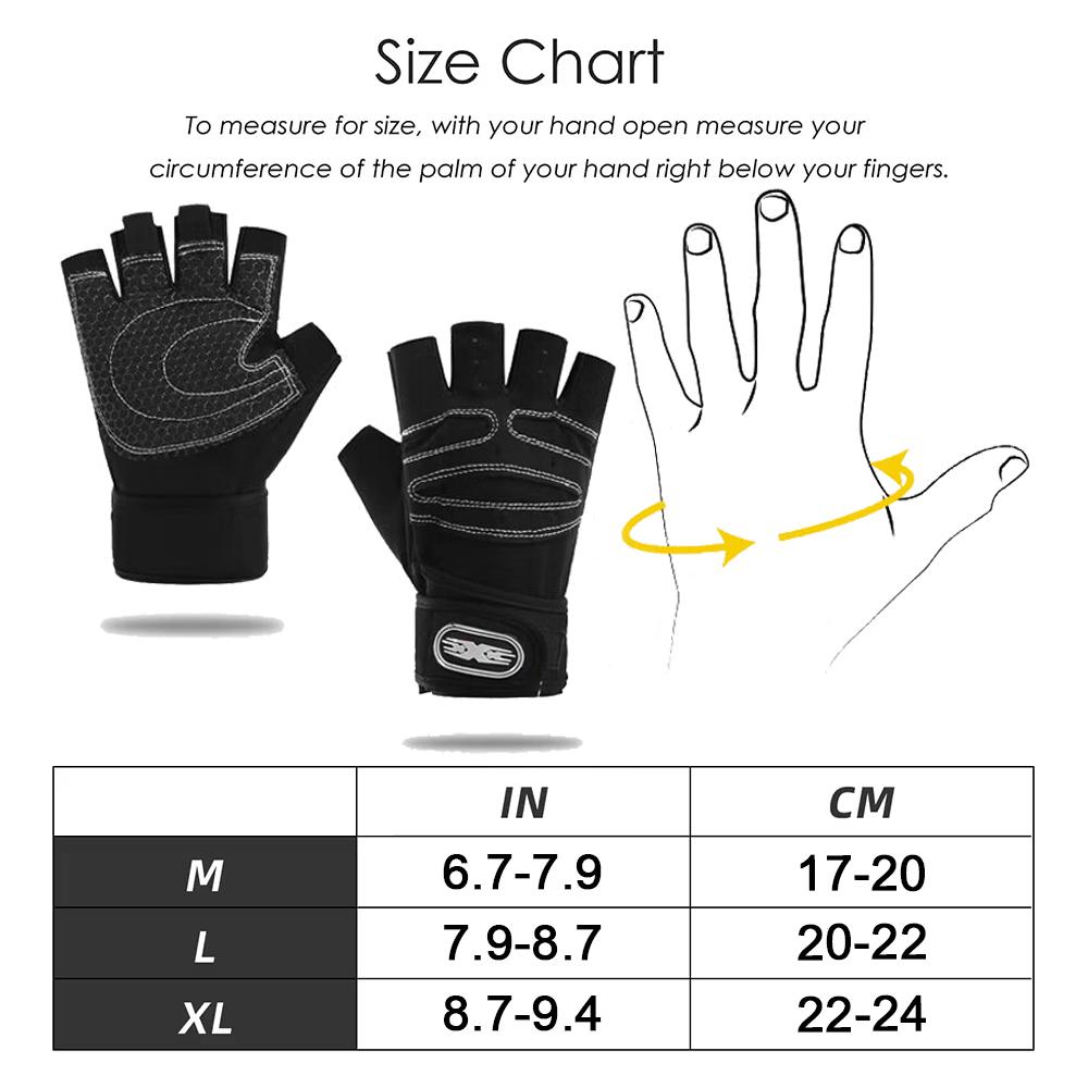 Fitness Gloves for Gym Weight Lifting Body Building Training Sports Exercise Cycling Workout Gloves for Men Women M L XL