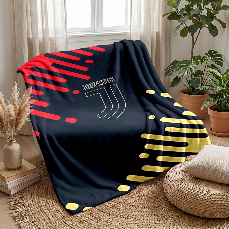 Coperta Tematica Juventus FC Morbida Coperta in Pile di Flanella Calda Leggera Coperta da Lancio per Casa Divano Letto