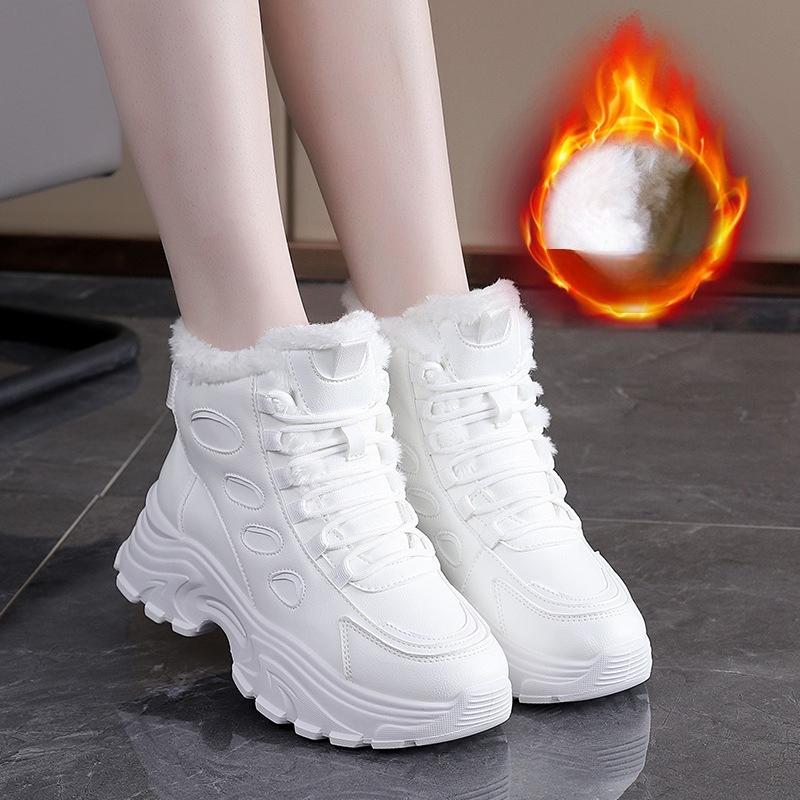 

Зимние Снежные Ботинки Повседневные Кроссовки на Платформе Женские Хлопковые Ботинки 40