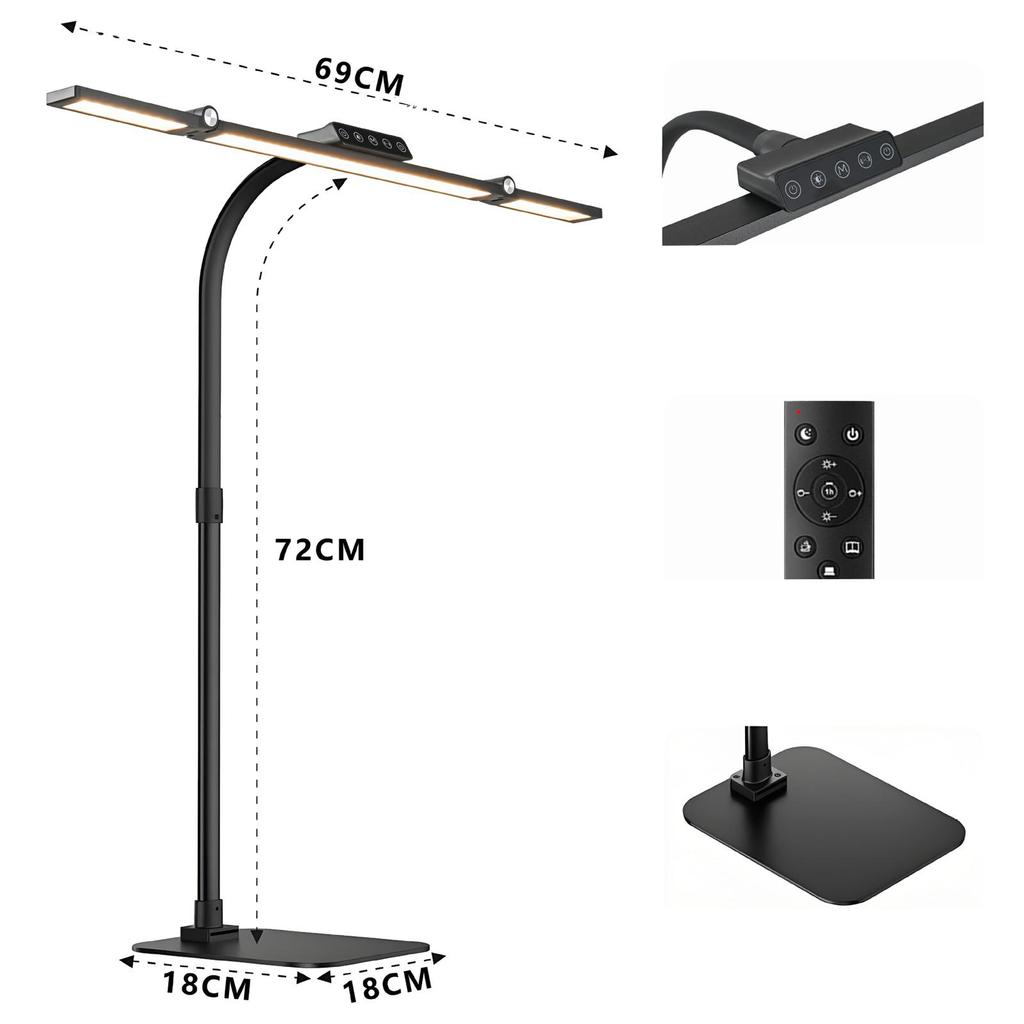 Eye protection desk lamp desktop folding LED desk lamp gooseneck clip study reading lamp