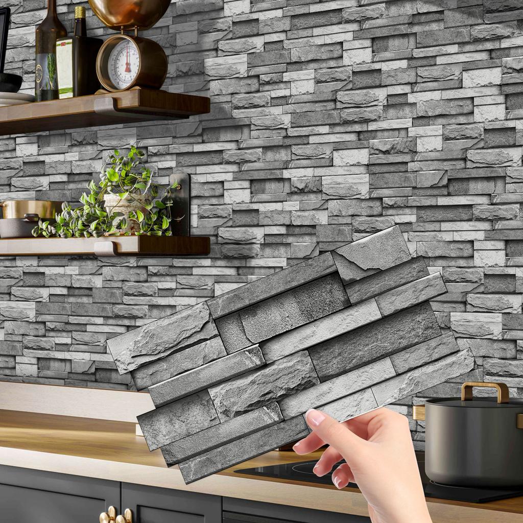 12/24/48pcs Peel And Stick Tile Sticker Self Adhesive Stick On Tile Backsplash For Kitchen Bathroom, Bedroom Decoration