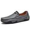 2025 Men Outdoor Light Non-slip Walking Casual Shoes Hand-stitched Leather Shoes for Men Big Slip-On Driving Loafers Size 47 48