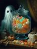 5D DIY Diamond Painting Cross Stitch Ghost Haunted Mountain Manor Dark Academy Gothic Halloween Ghost Cute Home Room Decor