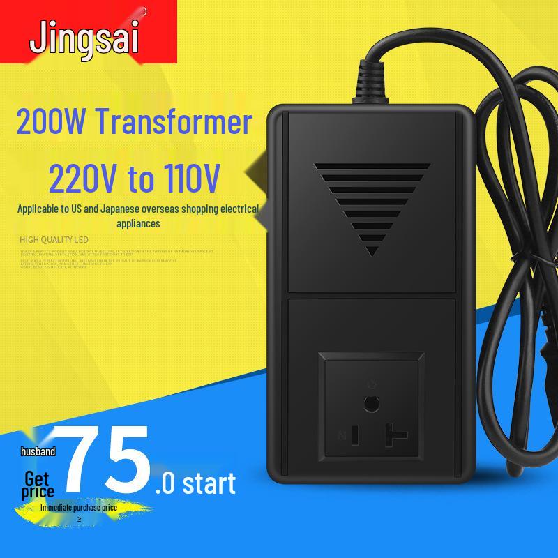 Jingsai 200W Voltage Converter: 220V to 110V/100V, 110V to 220V Transformer