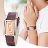 Stylish and waterproof square Antique analog PU leather perfect for quartz and accessories ideal for or as a gift for your women's watch display,