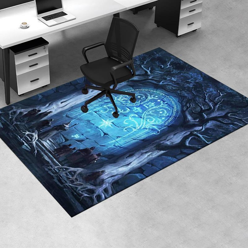 

Enchanted Forest Portal Fantasy Wall Art Print Office Mat Home Decor Office Desk Chair Rugs Chair Carpet for office Chair Mat Gift For Hallo 60cm by 90cm