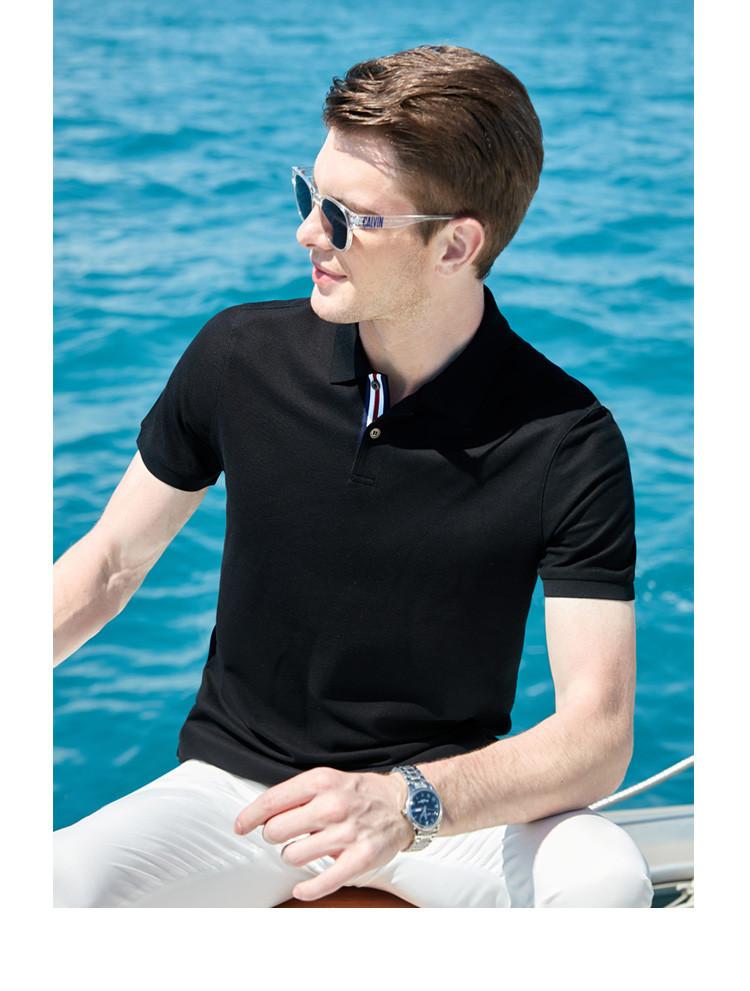 Mulberry Silk+Long Staple Cotton Men's Ice Silk Polo Shirt
