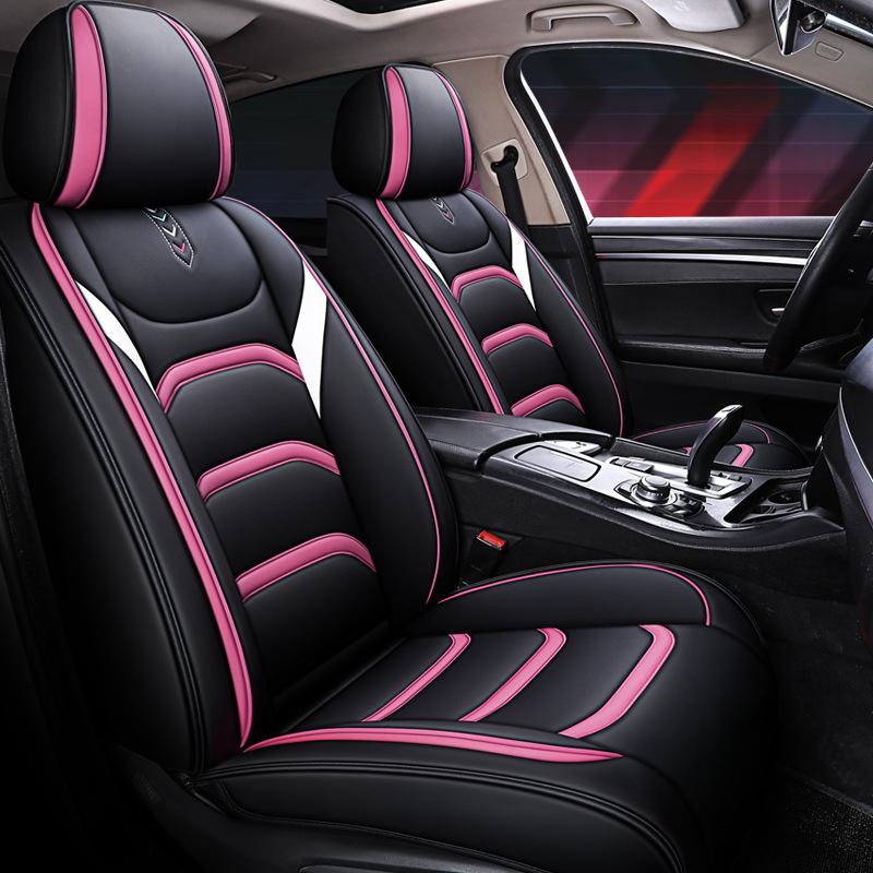 Luxury Full Car Seat Mat Covers Cushion PU Leather Protector Pad For Car Suv Truck Van Bus Universal Car Seat Cover (1Pcs)