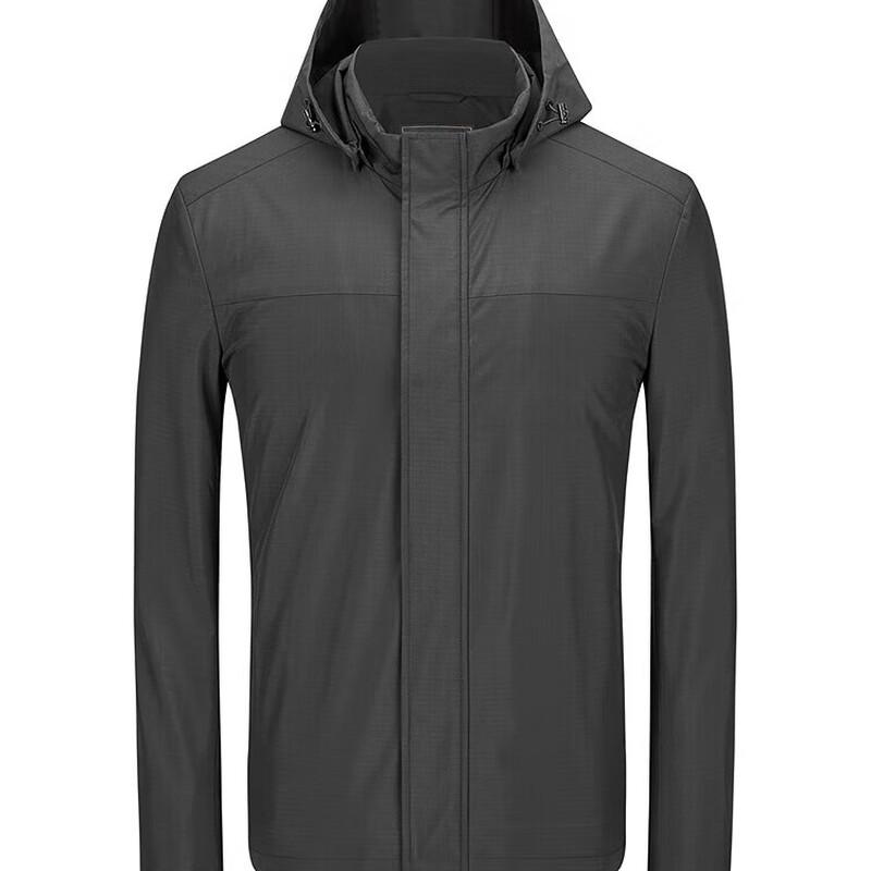 YOUNGOR Men's Polyester Grid Pattern Jacket