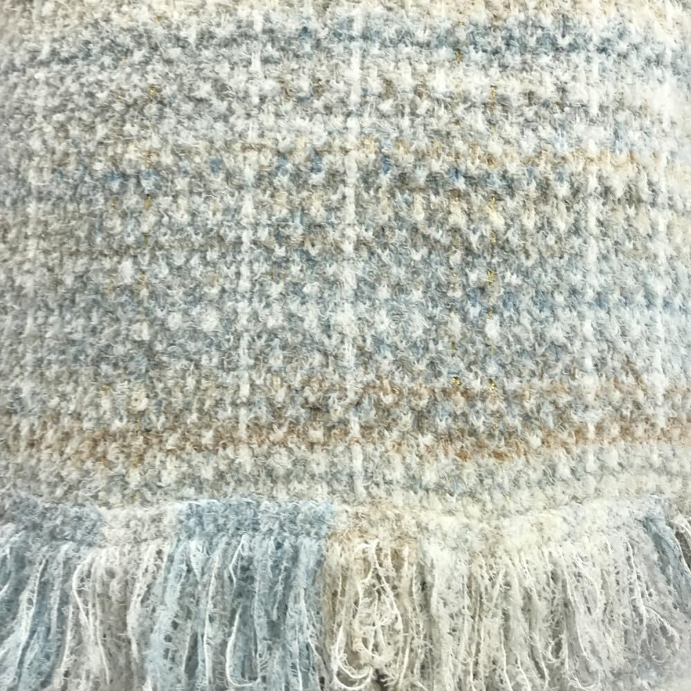 RAVIR Winter Fluffy and Cute Pajama Set and Pearl Soft and One Size Fits All Women's Loungewear, (Top Bottoms), Buttons, Fringe, Comfortable, White,