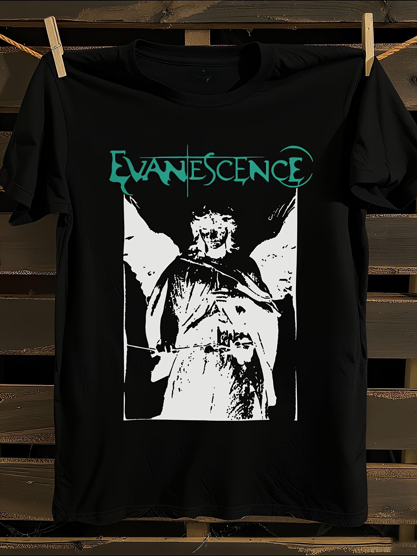 EVANESCENCE Official Logo and Iconic Song Lyrics T-shirt S