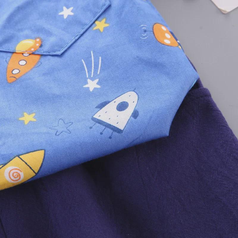 Sommerliches zweiteiliges Freizeit-Set für Jungen, Hemd und Shorts für Babys und Kleinkinder