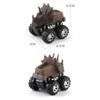 6Pcs Pack - Boy Racing Dinosaur Toy Shatter-resistant Dinosaur Pull Back Car Simulation Tyrannosaurus Triceratops Model Off-road Vehicle