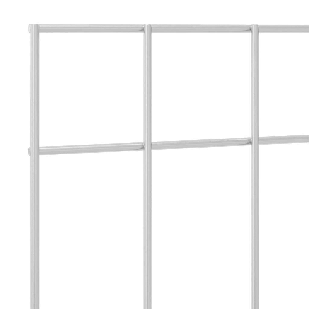 Garden Fence Panel 48 pcs Galvanized Steel Silver