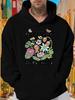 Daily Hoodie 270G Trendy Humorous Printed Top with Warm Hooded Sweatshirt Drawstring Skin-Friendly Soft Fabric Age-Reducing Autumn