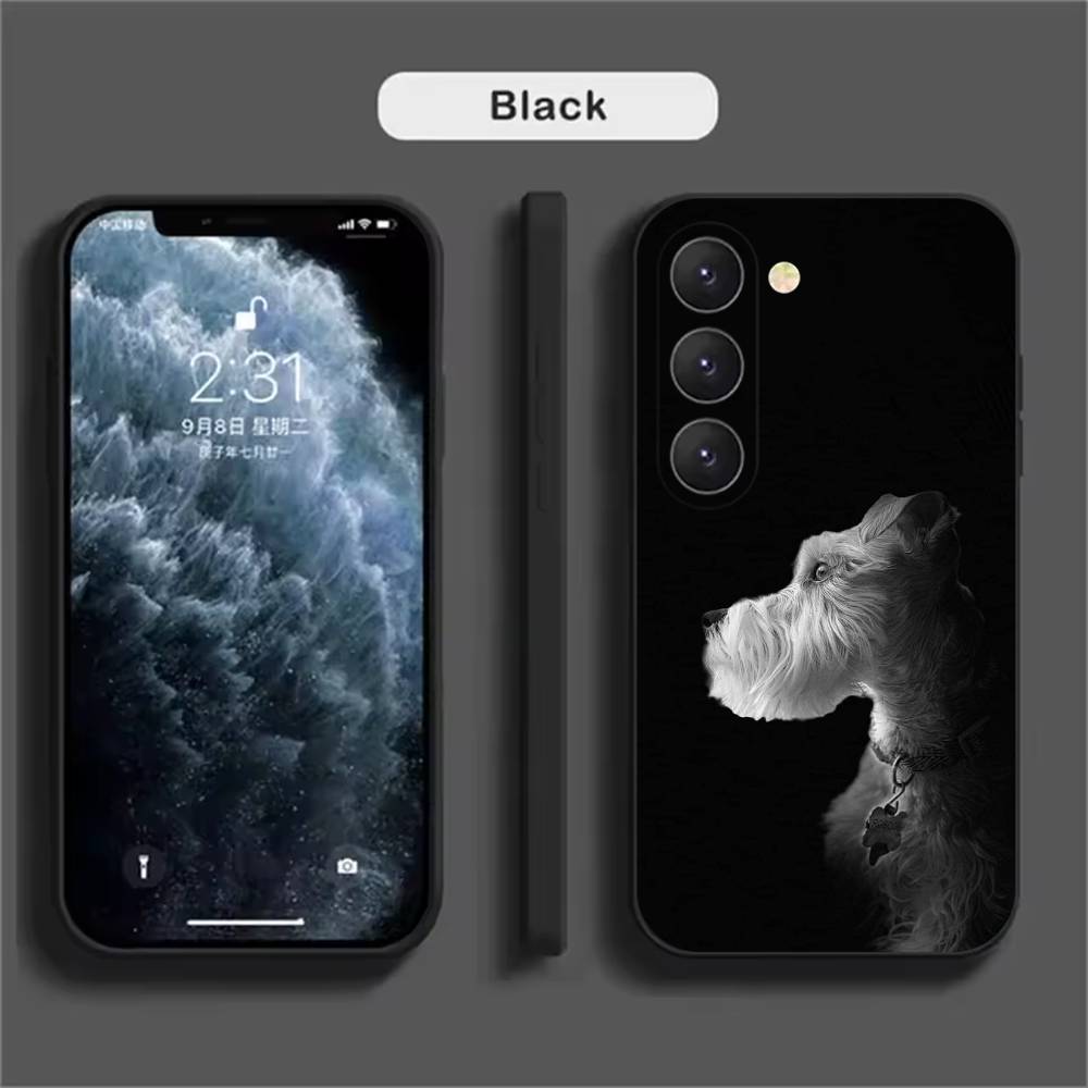 Cartoon Schnauzer Dog  Phone Case For Samsung Galaxy A52 A42 A32 A22 A12 A02S A72 A73 A51 A41 A31 A21S A71 A40 A30S A20S
