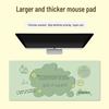 Extra Large Doodle Text Mouse Pad with Lock Edge - Thick, Durable Keyboard Desk Mat