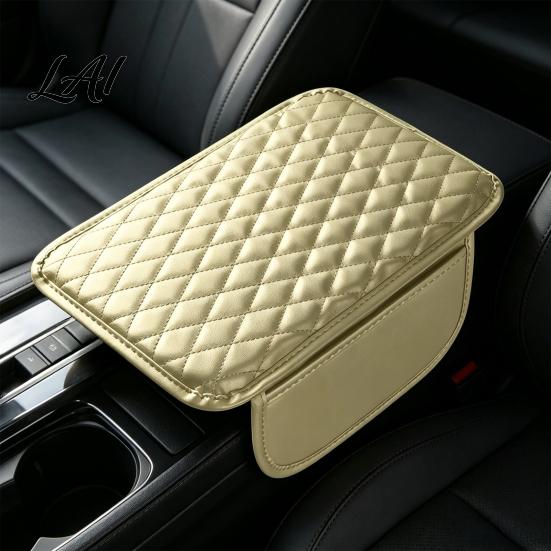 Auto Armrest Box Mat Car Center Console Cover Faux Leather Cover for Car Interior Protection Accessories Universal Middle Cushion with Side Storage