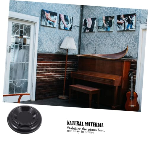 Hoement Piano Mats, Non-Slip Piano Leg Covers, Floor Protectors, Impact Resistant ABS Material for Grand Pianos, Set of 4