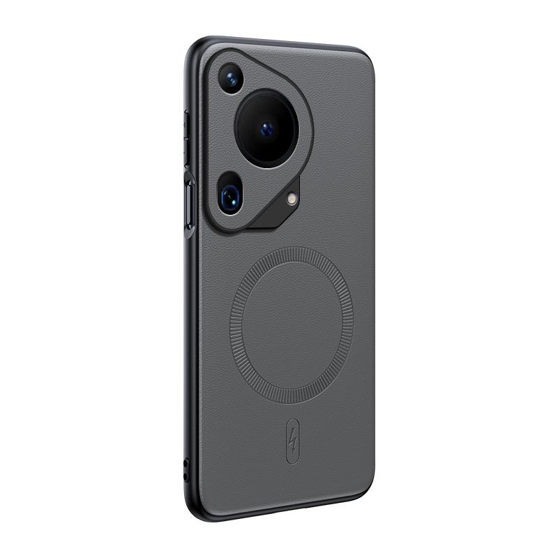 

Для Huawei Pura 70 Ultra Чехол Магнитная Кожаная Защитная Крышка Высокое Качество Защита от Отпечатков Пальцев Нескользящий ПК+ТПУ Huawei Pura 70 Ultra серый