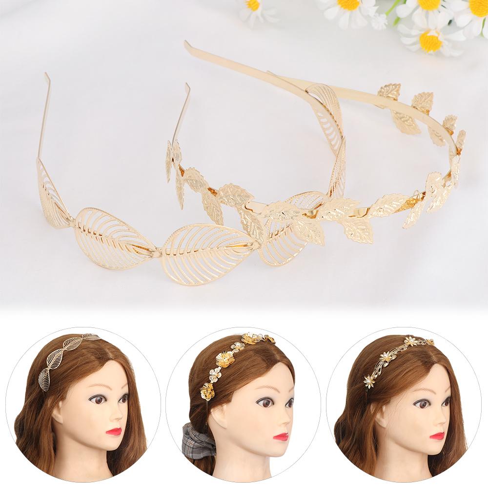 

French Retro Pearl Hair Band Leaf Hair Accessory Metal Headband Floret Style 6