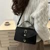 Korean Style Versatile Shoulder Bag PU Leather Ladies Handbags Ins Minimalist Crossbody Bag Women