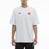Anta National Flag T Shirts Unisex White Crew Neck Moderate Straight Fit 152130132-1