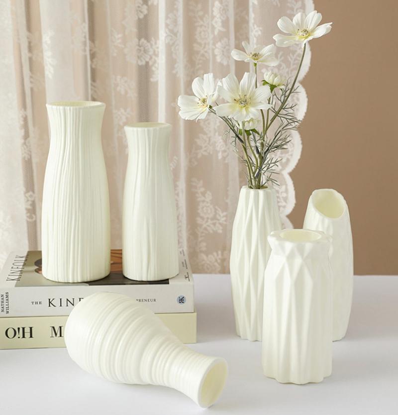 Nordická plastová váza na květiny Hydroponický květináč Váza Dekorace Domácí stůl Dekorativní vázy na květiny Dekorace