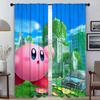 Window Curtain for Room 2 Panel Kawaii Cartoon K-KirbyS Kitchen Curtains Shades Tulle for Bedroom Home Interior Curtains Living