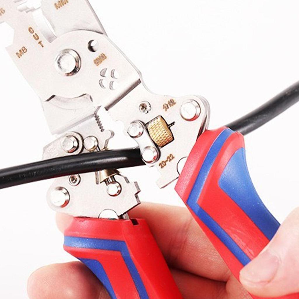 Foldable Wire Stripper with Electrical Test Crimper Cable Cutter Pliers Electrician Cable Cutting Wiring Pulling Stripping Tools