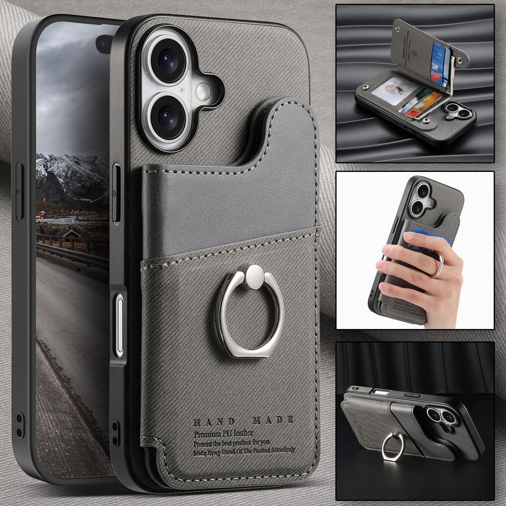 For Xiaomi 15T Pro 5G Luxury Case Anti-theft Brush Ring Holder Card Wallet Funda Xiaomi 15T Pro Case Bumper Armor Mi 15 T T15