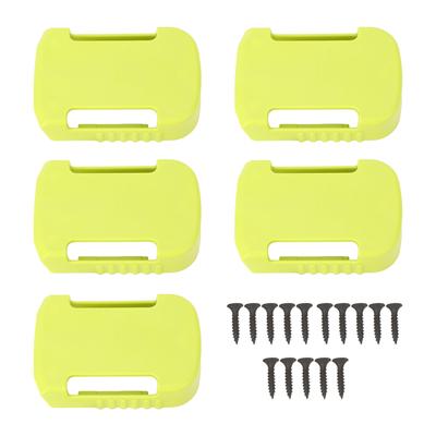 5 Set Battery Holder Green Battery Mount Adapter Dock Holder Suitable for Worx WU172 WU279 WU388 WE270 WE389