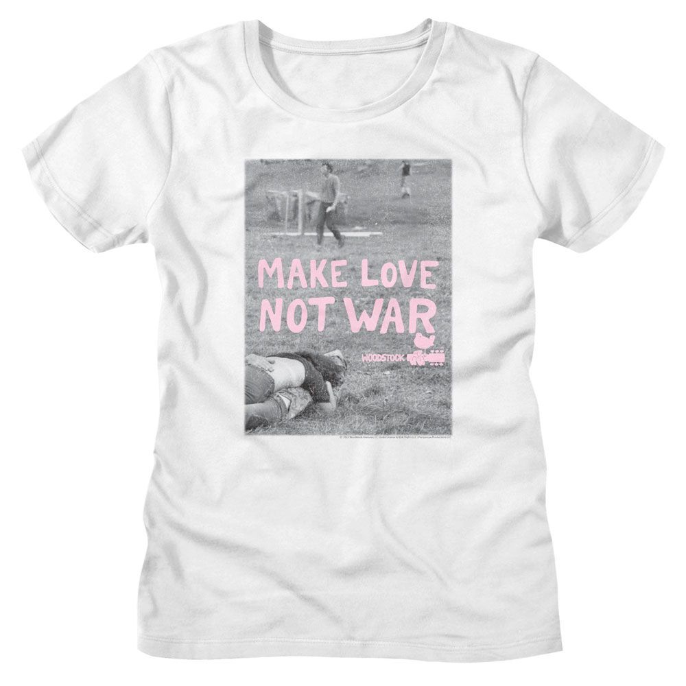 

Ladies Make Love Not War Poster Music T-shirt Tops Tees Men s Women s Unisex S