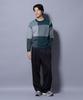 Nano Universe Block Check Crew Neck Size L Men's Knit, (140), Green, 672-5222209