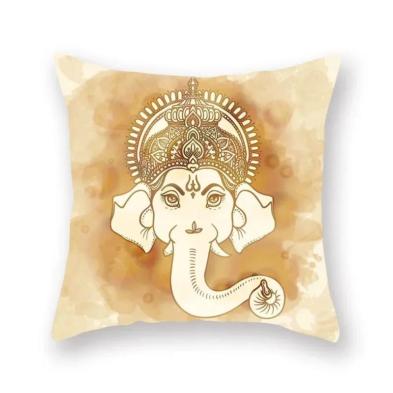 Retro Religiöses Ethnisch Gemustertes Druckserien Kissenbezug Böhmische Heimdeko Schlafzimmer Wohnzimmer Sofa Kissenbezug