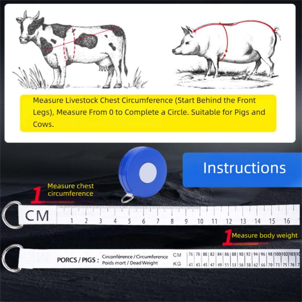 Soft Ruler Livestock Measuring Tape Portable Livestock Weight Estimator  Animal