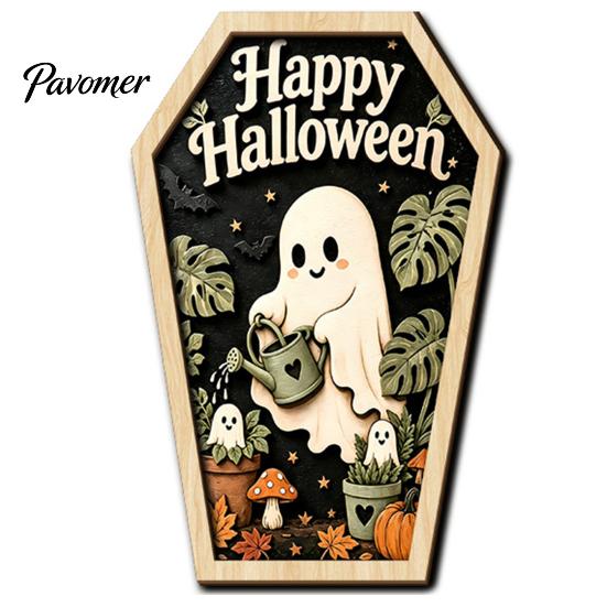 Verweerd Houten Wanddecoratie Vintage Halloween Houten Decoratie, Kistvormige Tafelblad Ornamenten, Vrijstaande & Seizoensgebonden Feestdecoraties Hangend Ornament