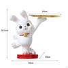 Statue Figurine Animal Sculpture Bunny Figure Resin Decoration Ornament Decorative for Tabletop Home